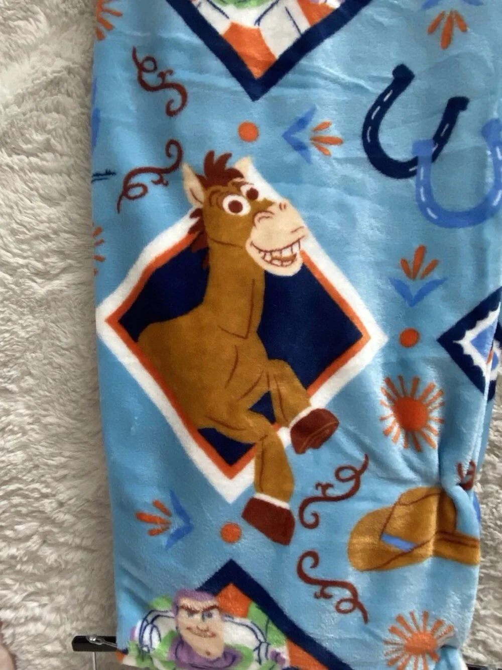 Disney Toy Story 5 Throw Blanket Woody Jessie Buzz Lightyear Bullseye 50” X 70”